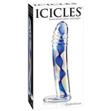 Icicles No. 9- Glass Dong (Clear/Blue)