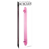 Icicles No. 23- Glass Double Dong (Pnk)