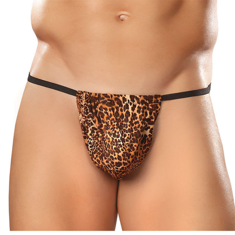 MP Animal Posing Strap Brown Leopard OS