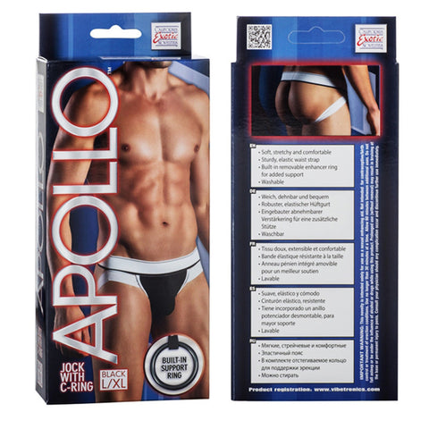 Apollo Jock with C-Ring - Black L/XL