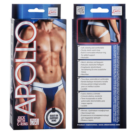 Apollo Jock with C-Ring - Blue L/XL