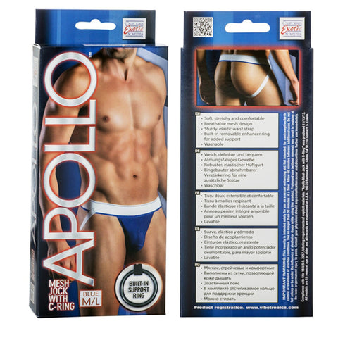 Apollo Mesh Jock with C-Ring Blue M/L