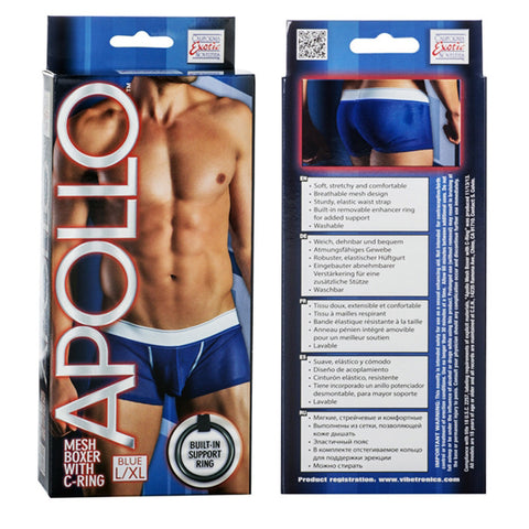 Apollo Mesh Boxer with C-Ring Blue L/XL