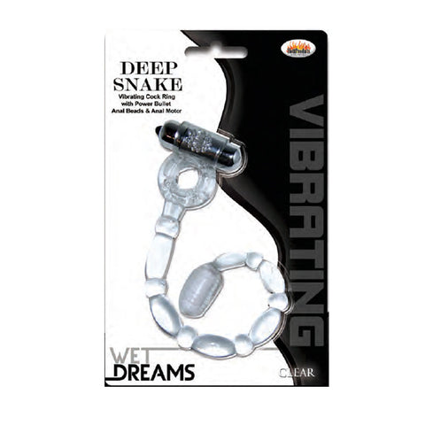 Wet Dreams Deep Snake Cockring Clear